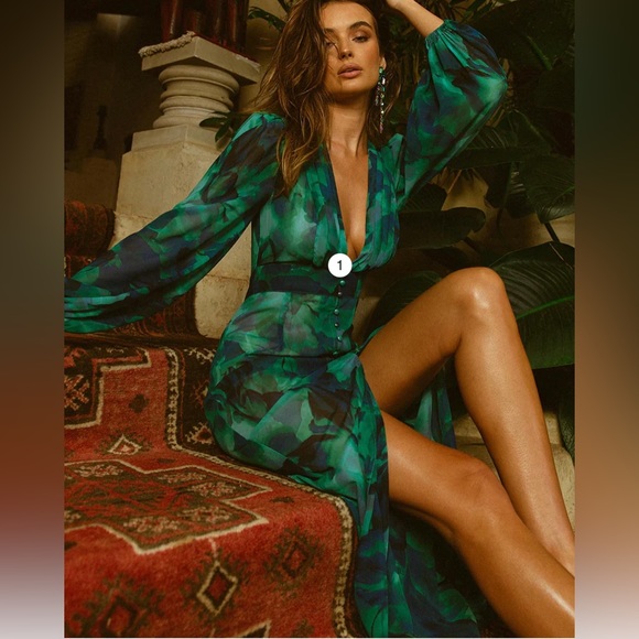 runaway calista dress green Calista Midi Dress